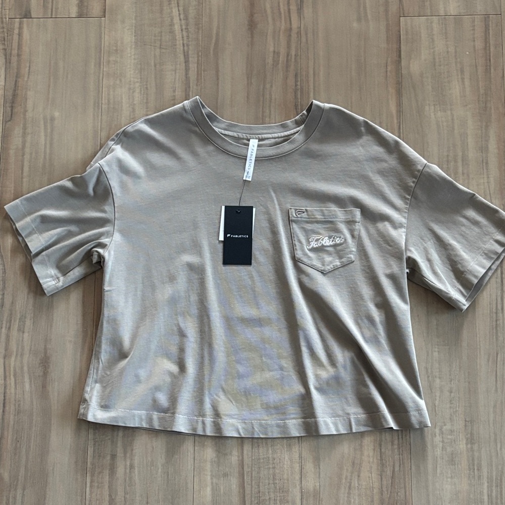 Fabletics Beige Pocket Crop Top